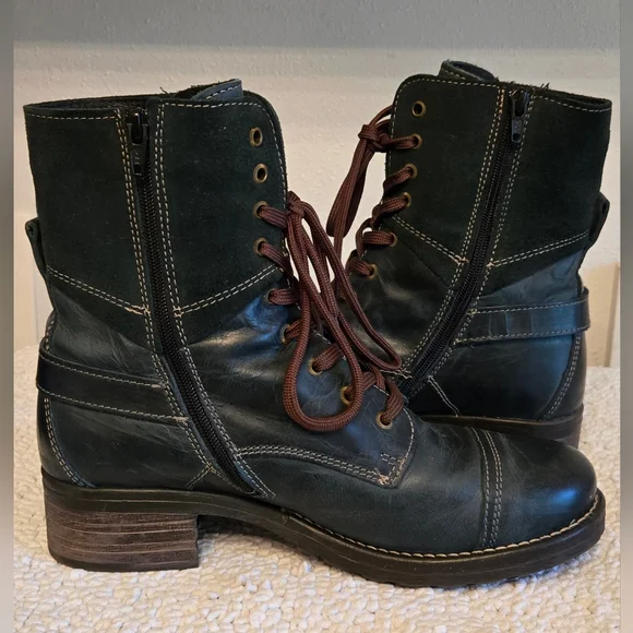 Taos Footwear Women's Crave Teal Leather Boots EU 42 - Picture 5 of 9